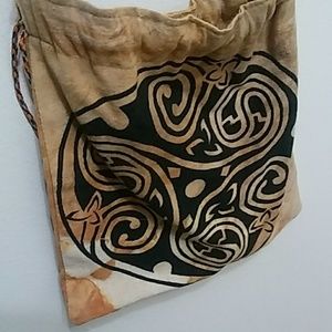 Celtic Triquetra Elven Drawstring Shoulder Bag